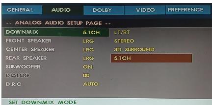 THOMSON THC385 - ANALOG AUDIO SETUP PAGE - 1