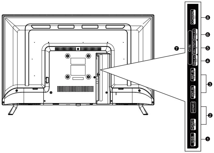 POLAROID TQLED32PR - TV Terminal Connections - 1