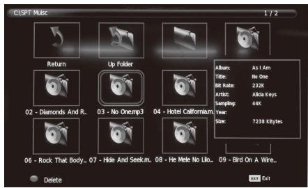 POLAROID TQLED32PR - Menu musica - 2