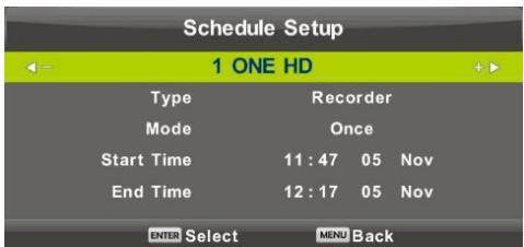 POLAROID TQLED32PR - Schedule list - 2