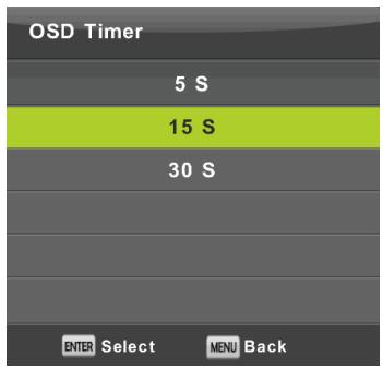 POLAROID TQLED32PR - Timer di visualizzazione del menu - 1