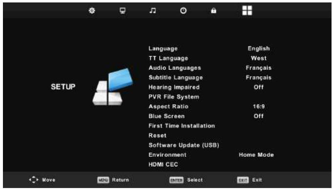 SAMANA SA32001HD - Einstellungsmenu - 1