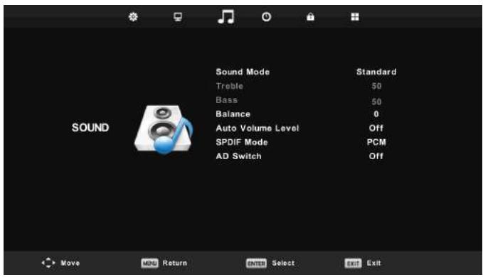 SAMANA SA32001HD - Menu Audio - 1