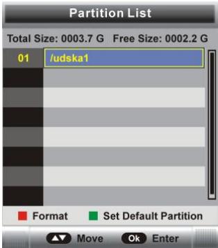 POLAROID TQLED24HD - Sélectionner partition - 1