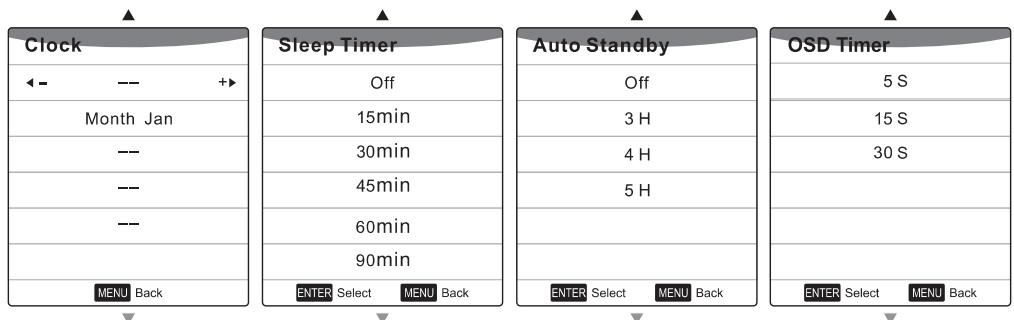 POLAROID TVLED39HD - Menu TIME - 2