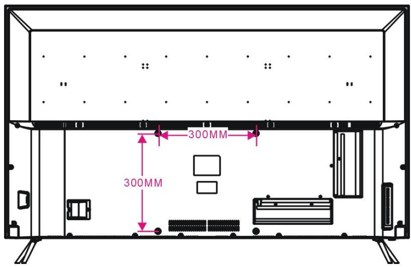 RADIOLA RAD-LD55100K UHD - Montage sur un support mural - 1