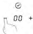 CANDY CIS 633 MCTT - Setting the timer to turn one cooking zone off - 2