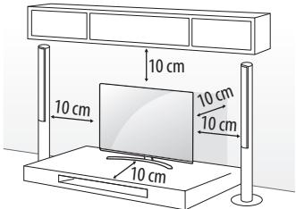 LG 49UM7100 - Installation sur une table - 1