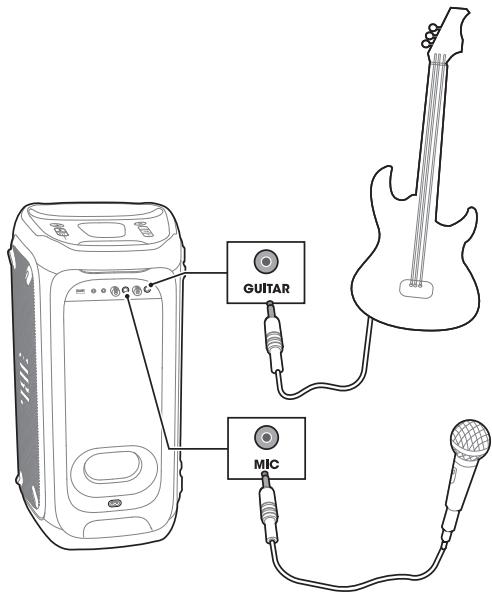 JBL Party Box 100 - Mélanger le son avec un microphone ou une guitare - 1