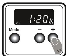 WALTHAM PYR 64 MR - Einstellen der Zeit für halbautomatischen Betrieb (Kochzeit) - 2