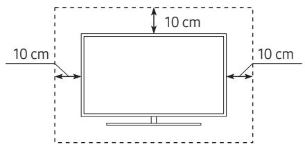 SAMSUNG QE82Q60 - Garantire un'adeguata ventilazione al tevisore - 1