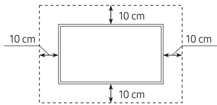 SAMSUNG QE82Q60 - Garantire un'adeguata ventilazione al tevisore - 2