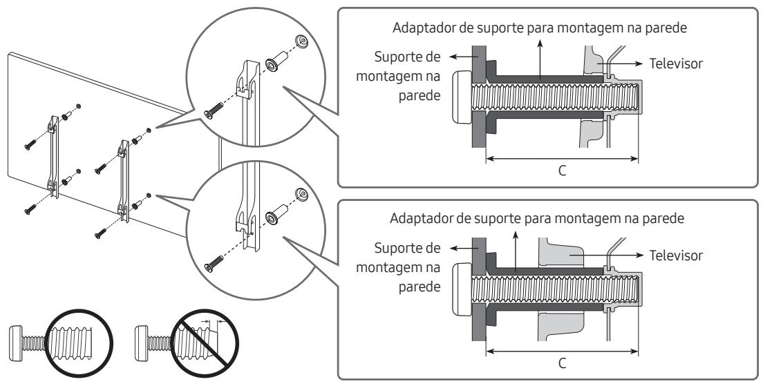 SAMSUNG 75RU7025 - Montagem do televator numa parede - 2