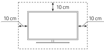 SAMSUNG 65RU7305 - Sikre egnet ventilasjon rundt TV-en - 1
