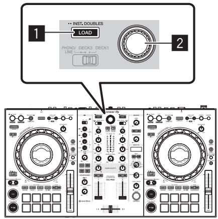 PIONEER DJ DDJ-800 - Chargement d'un morceau sur une platine de l'appareil - 1