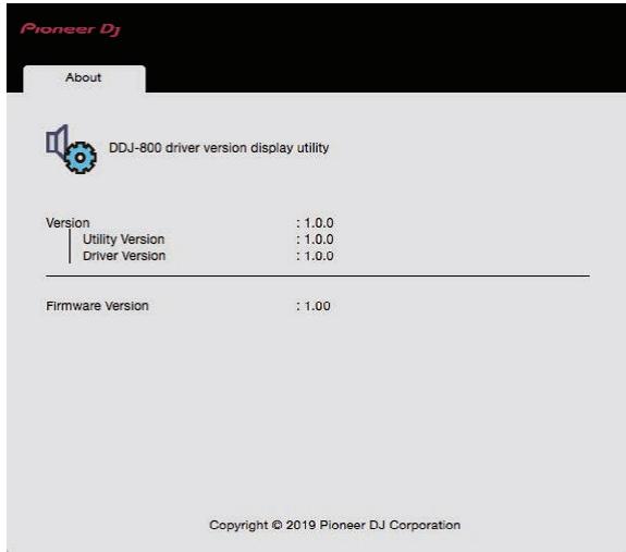 PIONEER DJ DDJ-800 - Vérification de la version du pilote - 1