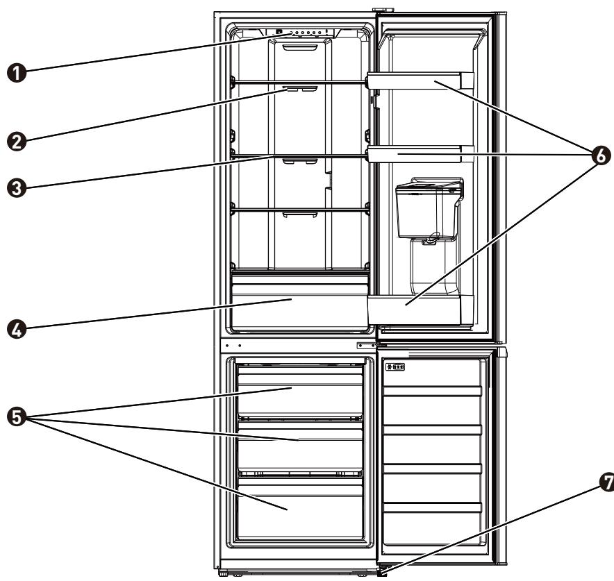 VALBERG CNF 262 A+ WD S625C - Beschrijving van de koelkast - 1