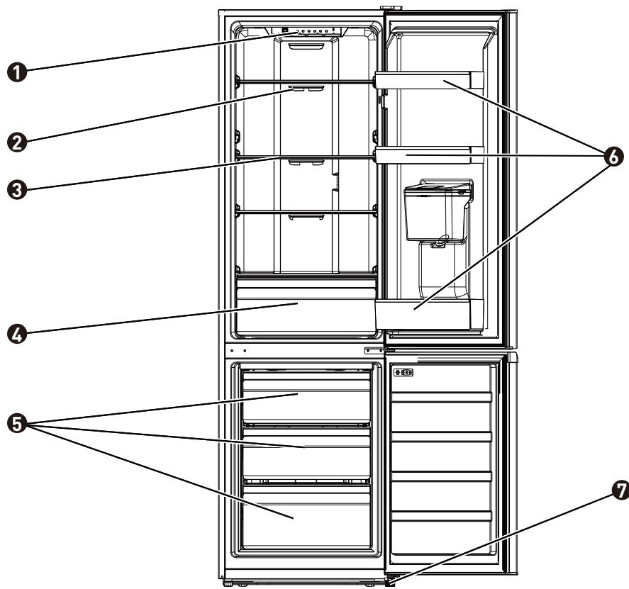 VALBERG CNF 262 A+ WD S625C - Description du réfrigérateur - 1