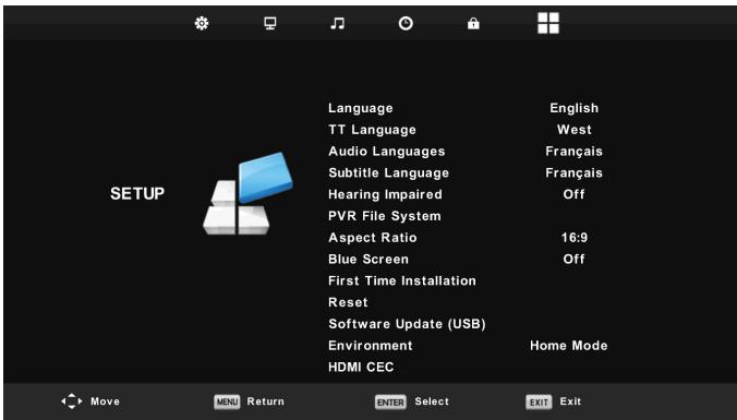 HIGH ONE HI3209HD-MM - Menu Configuración - 1