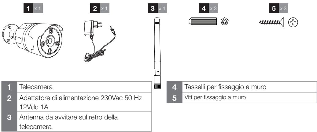AVIDSEN CAMERA SÉCURITÉ EXTÉRIEURE FIXE - - CONTENUTO DEL KIT - 1
