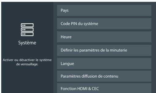 HISENSE H55A6500 - Utilisation du menu Système - 1