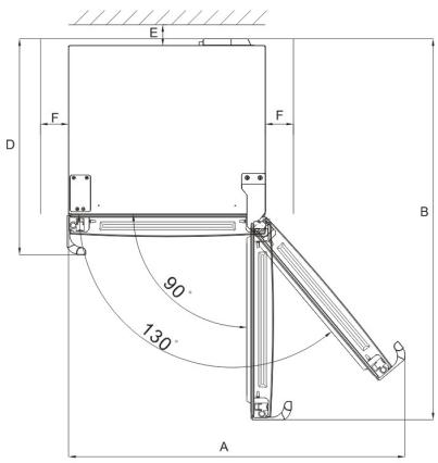 VALBERG UF NF 380 A++ S750C - - Dimensions en mm - 2