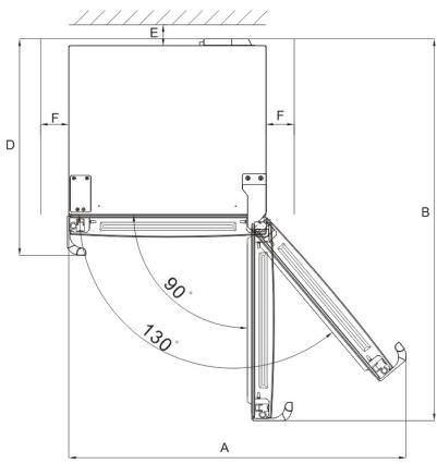 VALBERG UF NF 380 A++ S750C - - Dimensiones en mm - 2