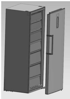 VALBERG UF NF 380 A++ S750C - Inversion de la porte - 5