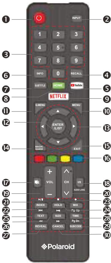 POLAROID 32 - Overview of Remote Control - 1