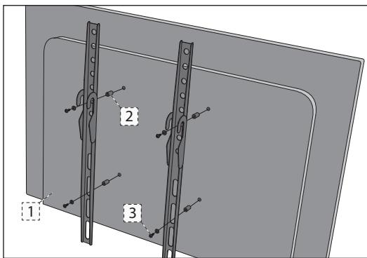 SHARP 55BJ2E - Montáz televízora na stenu - 1