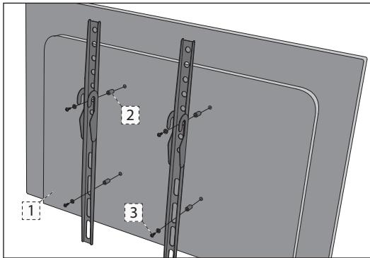 SHARP 55BJ2E - Montaż telewizora na scianie - 1