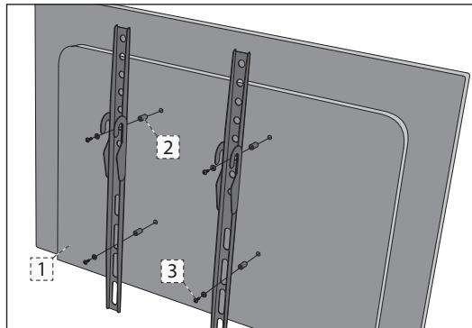 SHARP 55BJ2E - Σερέωη nτή τηλεόραος στόν τοίχο - 1