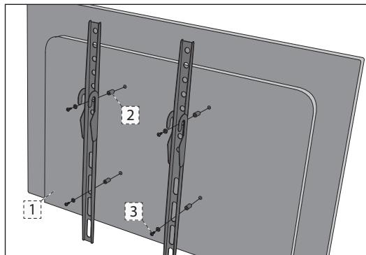 SHARP 55BJ2E - Das TV-Gerät an der Wand anbringen - 1