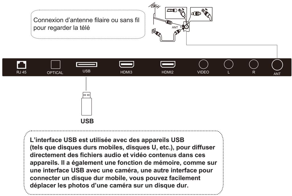 POLAROID TVSAND32HD - USB et ANTENNE - 1
