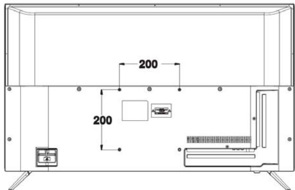 POLAROID TVSAND434K - MONTAJE EN PARED - 1