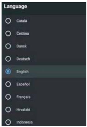 Language Catalá Četina Dansk Deutsch English Español Français Hrvatski Indonesia