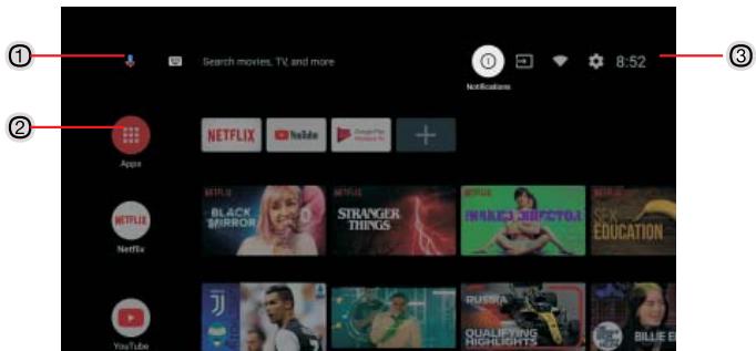 POLAROID TVSAND554K - HOME SCREEN - 1