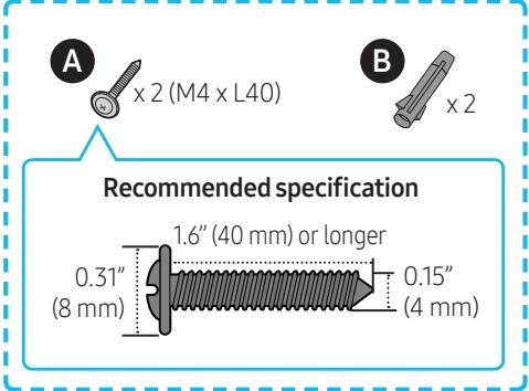 SAMSUNG HW-T400 - For Installation on Concrete Walls (not supplied) - 1