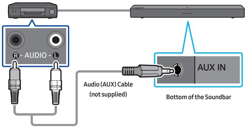 SAMSUNG HW-T400 - Step 1. Connect using an Analog Audio (AUX) Cable - 1