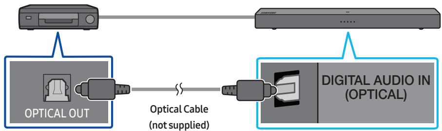 SAMSUNG HW-T400 - Step 1. Connect using an Optical Cable - 1