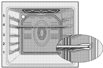 VALBERG MFO 66 M K 205T - Posiciones de los estantes (para modelos con gratinador) - 1