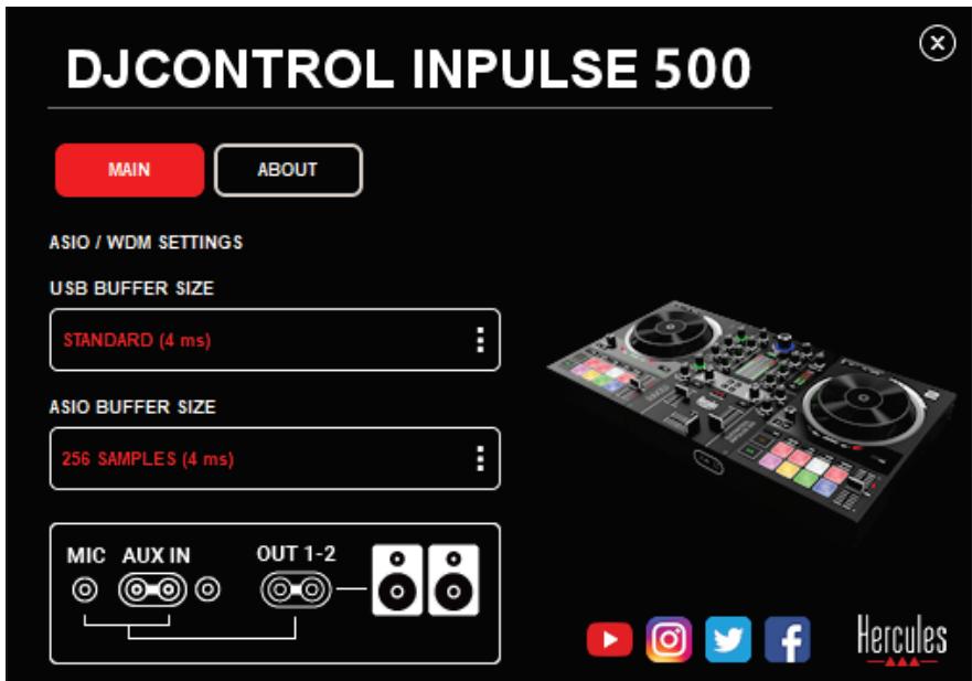HERCULES DJCONTROL INPULSE 500 - Sterownik iASIO (dla Windows®) - 1