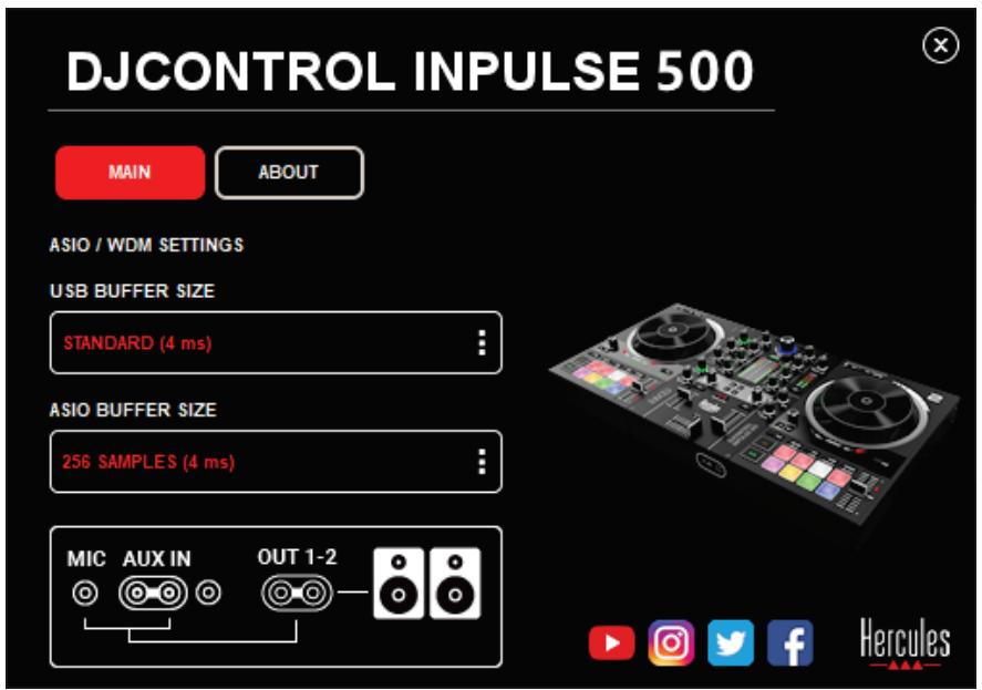 HERCULES DJCONTROL INPULSE 500 - ASIO ovladače (pro Windows®) - 1