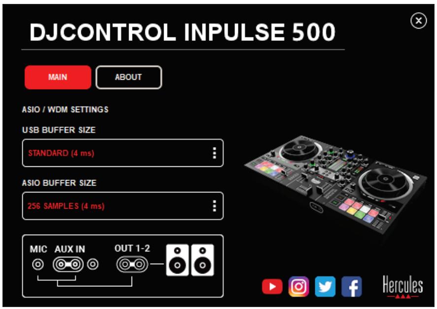 HERCULES DJCONTROL INPULSE 500 - (Windows® Jutil/lt)ASIO Jutil.6.1 - 1