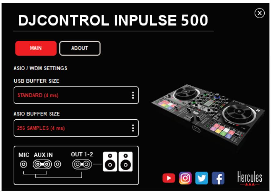 HERCULES DJCONTROL INPULSE 500 - ASIO ローナイバ (Windows® 用) - 1
