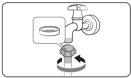 SAMSUNG WD80T4046EW/EF - Raccordement à un robinet d'eau fileté - 1