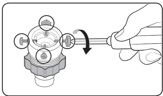 SAMSUNG WD80T4046EW/EF - Raccordement à un robinet d'eau non fileté - 2