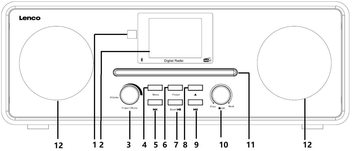 LENCO DAR-061BK DAB+ - VOORAANZICT - 1