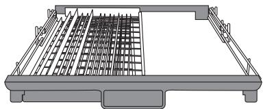 BRANDT DSF15624X - - Différentes positions du panier à couverts - 6