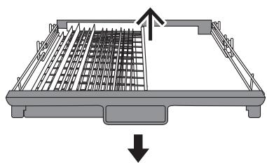 BRANDT DSF15624X - - Différentes positions du panier à couverts - 7